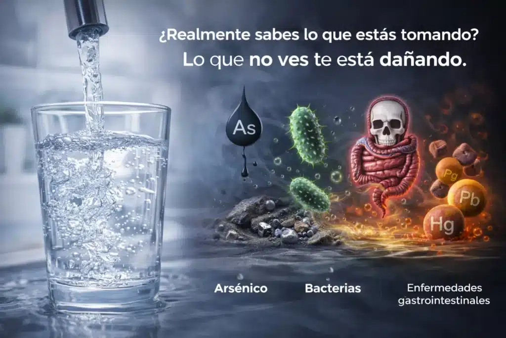 Contaminantes invisibles del agua del grifo: sedimentos, cloro, metales pesados y bacterias